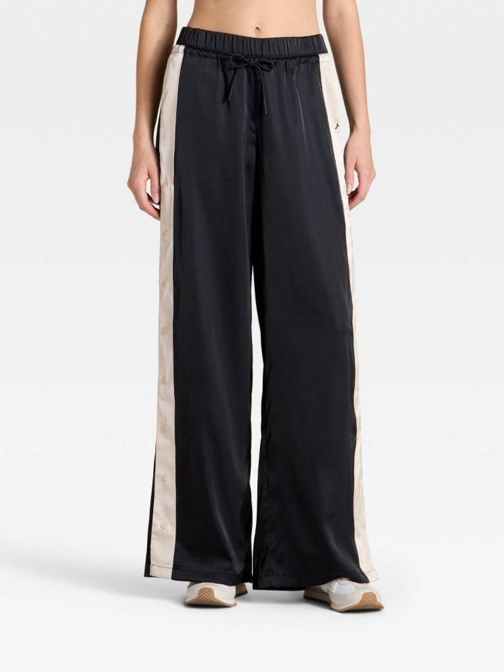Women’s Low Rise Satin Tear Away Track Pants JoyLab Black